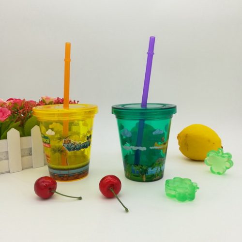 10oz tumbler with straw single wall