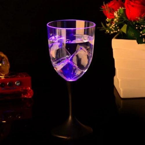 10oz Led flashing plastic red wine cup