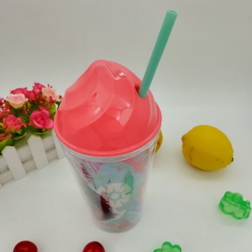 16oz double wall acrylic tumbler with straw