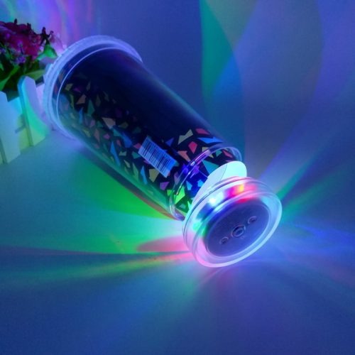 16oz light up double wall acrylic tumbler with straw can change color paper insert