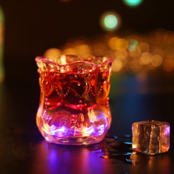 7oz flashing glass cup