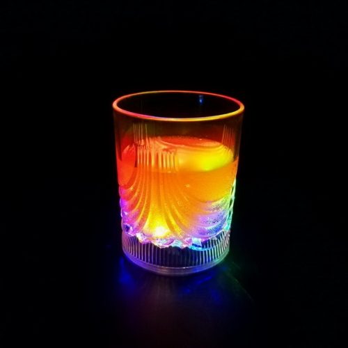 7oz led flashing glass cup