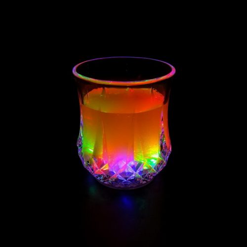 7oz led flashing pineapple glass cup