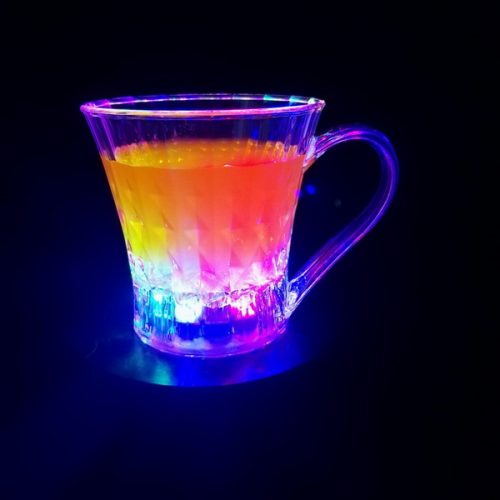 7oz led flashing change water activated beer whisky cup