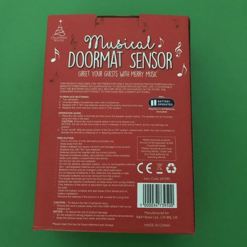 Merry Christmas musical door mat sensor Party supplier of Ningbo