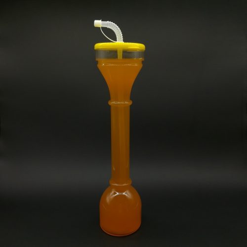 30oz Plastic tall Yard Glass for Beer drinking with lid and straw