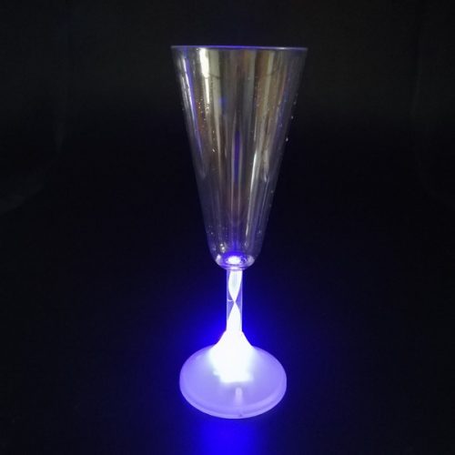 6oz Flashing plastic champagne goblet cup