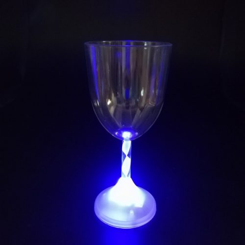 8oz Colorful flashing plastic red wine goblet glass