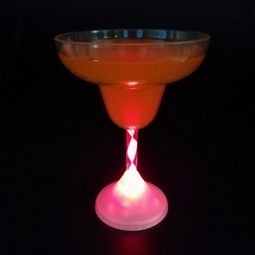 9oz Flashing plastic MARGARITA GLASS