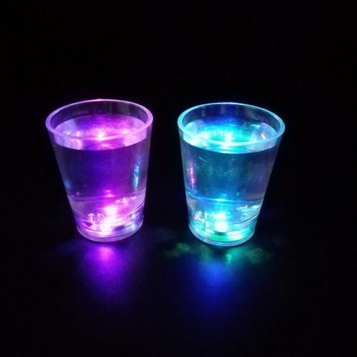 2oz Liquid activated LED flashing shot glass