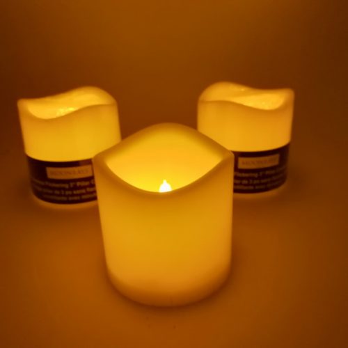 Flameless Candles Battery Operated Wax Pillar