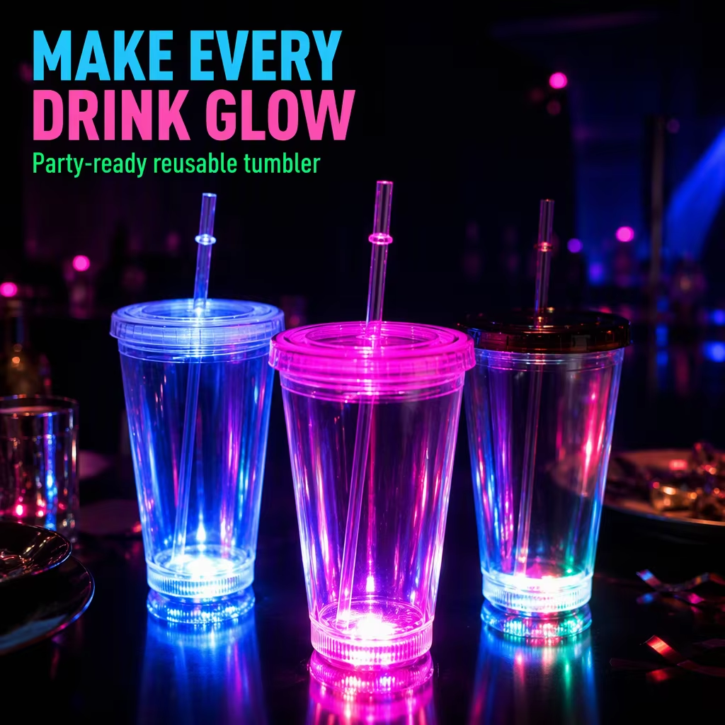 16oz LED light-up tumbler