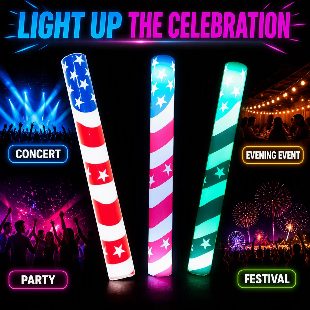 LED foam glow sticks bulk